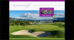 Desktop Screenshot of extraordinarygolf.com